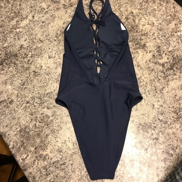 Aerie Swimsuit One Piece Navy Brand New - Picture 3 of 4